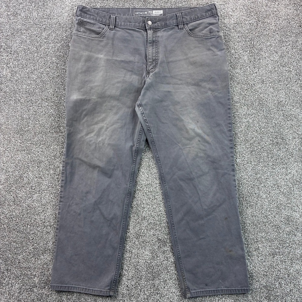 Vintage Y2K Carhartt Carpenter Pants Men 40x30 Gray Canvas Workwear 102517-039